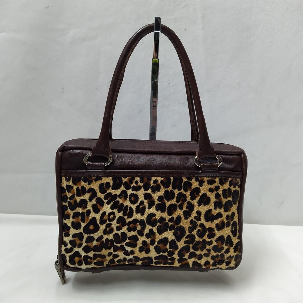 Bob Siemon Designs Leopard Animal Print Ocelot Universal Zip Around Handbag
